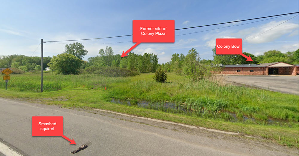 Colony Plaza - Annotated Street View (newer photo)